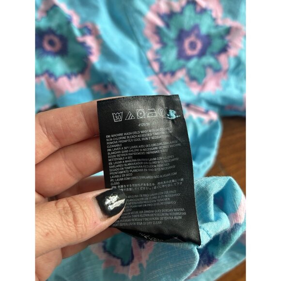 Volcom Shirt Mens Sz M Turquoise & Pink Aztec Classic Fit Button Up Casual Top - Picture 6 of 7